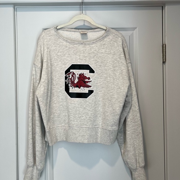 Gray Sweatshirt with Red and Black South Carolina Gamecocks Logo - Picture 1 of 4